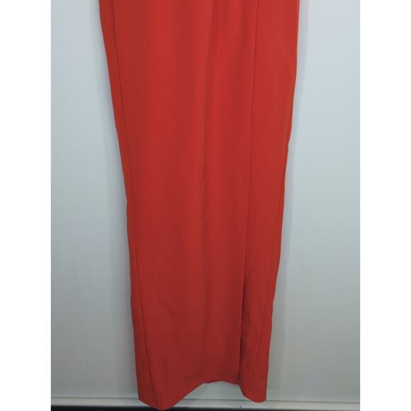 JS Collections Red Ruched Back V Neck Party Dress Women 2‎ NWT Valentine Holiday - Picture 4 of 14